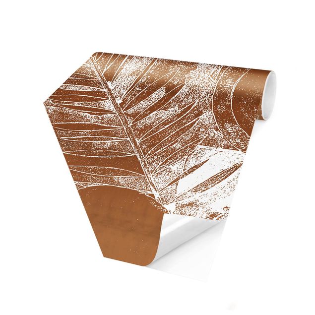 Self adhesive wallpapers Shapes And Leaves Copper II