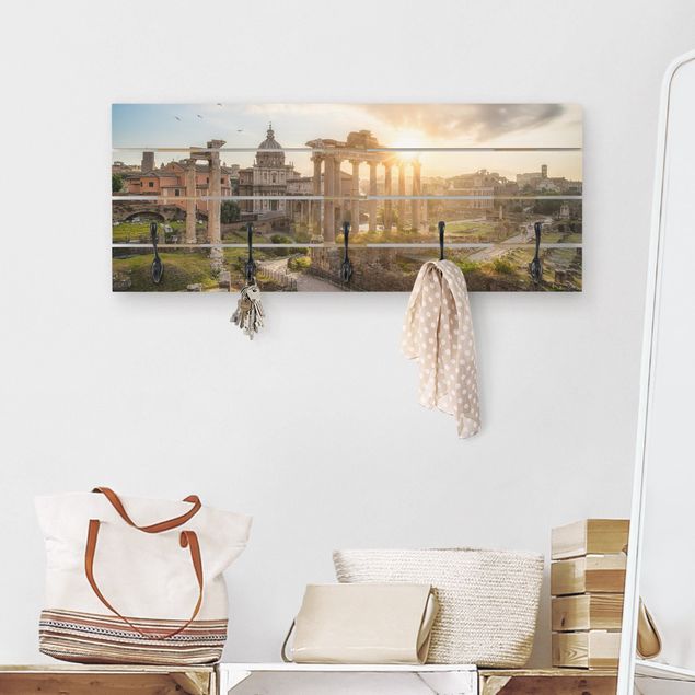 Wall mounted coat rack architecture and skylines Forum Romanum At Sunrise