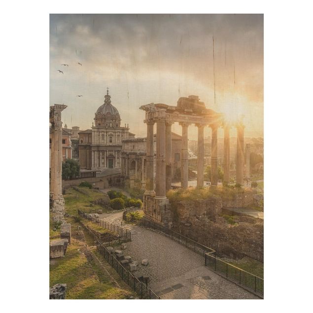 Prints Forum Romanum At Sunrise
