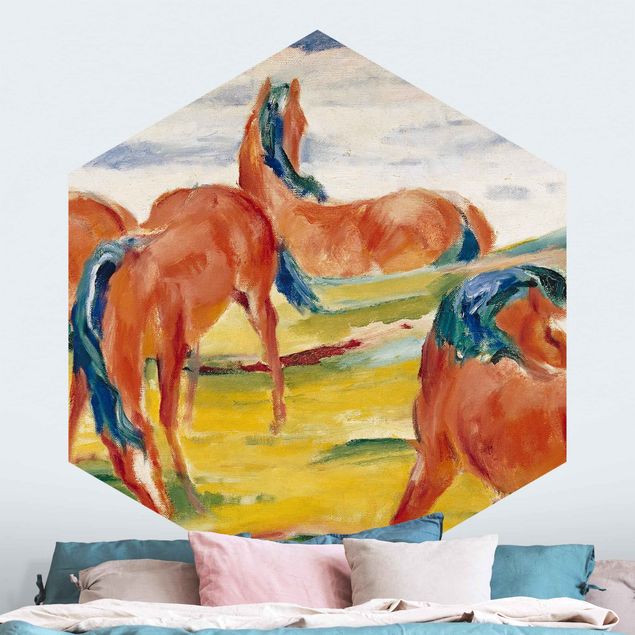 Expressionism art Franz Marc - Grazing Horses