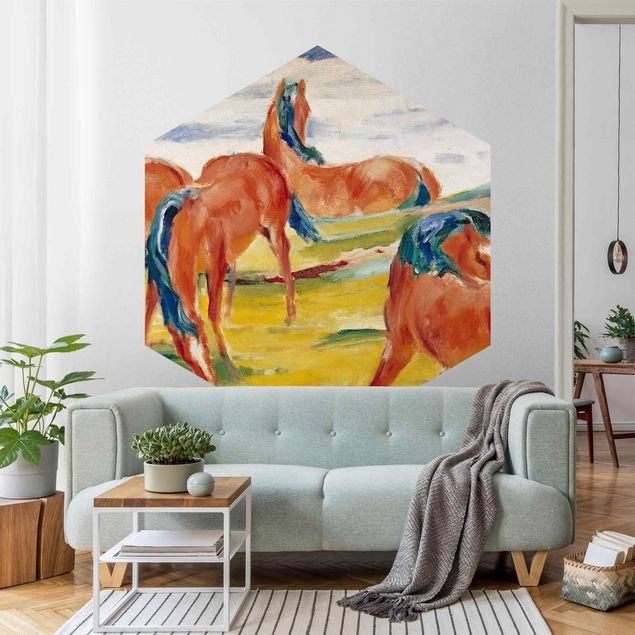 Pony wallpaper Franz Marc - Grazing Horses