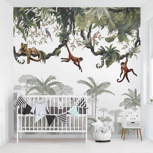 Wallpapers animals Cheeky monkeys in tropical canopies