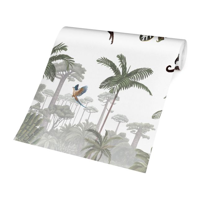 Wallpapers green Cheeky monkeys in tropical canopies
