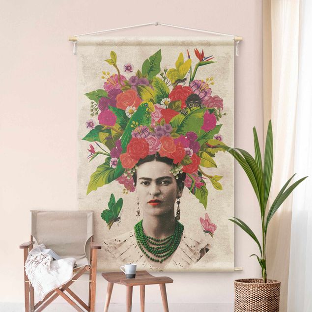 extra large tapestry wall hangings Frida Kahlo - Flower Portrait