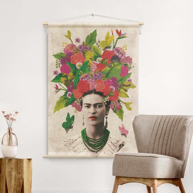 wall hanging decor Frida Kahlo - Flower Portrait