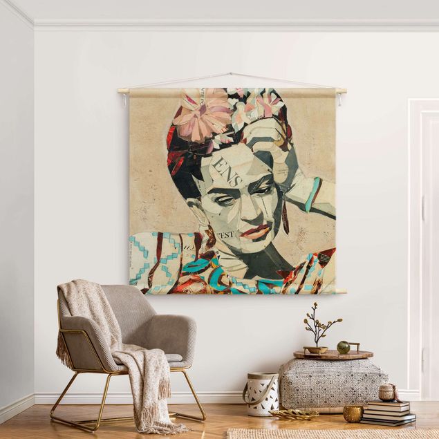 modern tapestry wall hanging Frida Kahlo - Collage No.1