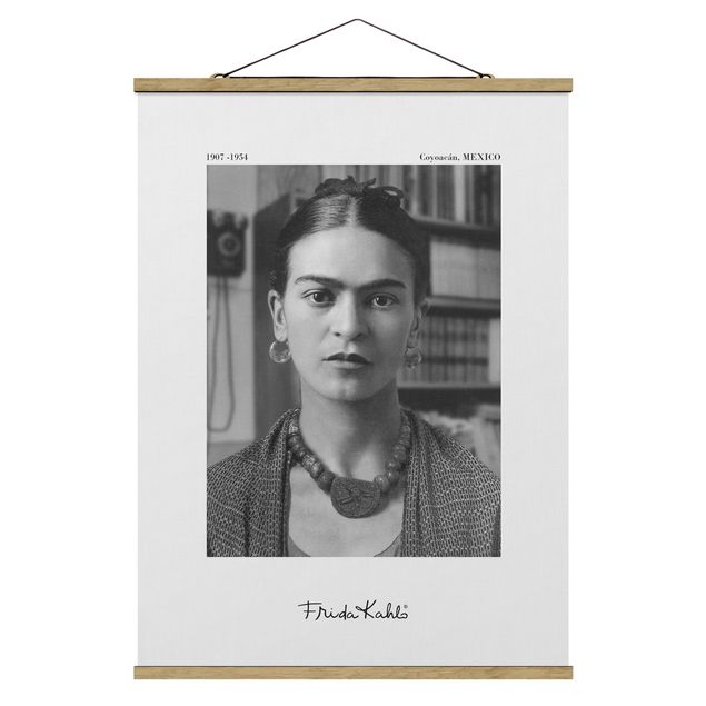Prints black and white Frida Kahlo Photograph Portrait In The House
