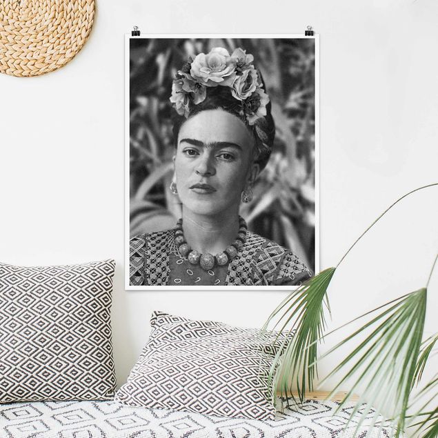 Art prints Frida Kahlo Photograph Portrait With Flower Crown