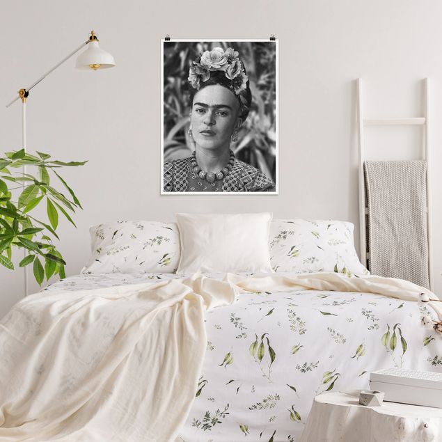 Art posters Frida Kahlo Photograph Portrait With Flower Crown