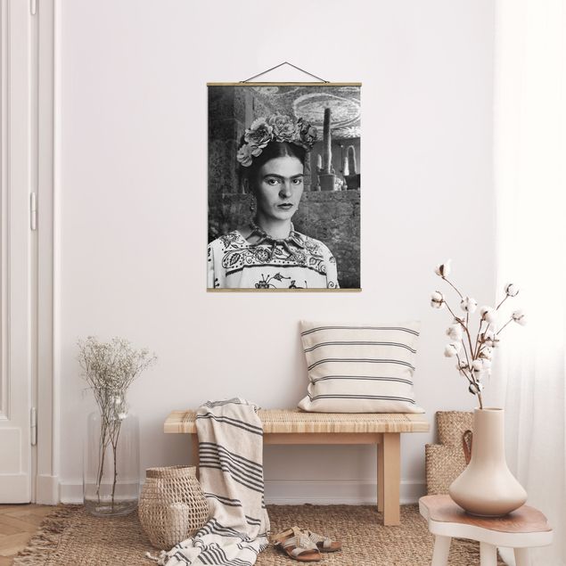 Portrait canvas prints Frida Kahlo Photograph Portrait With Cacti