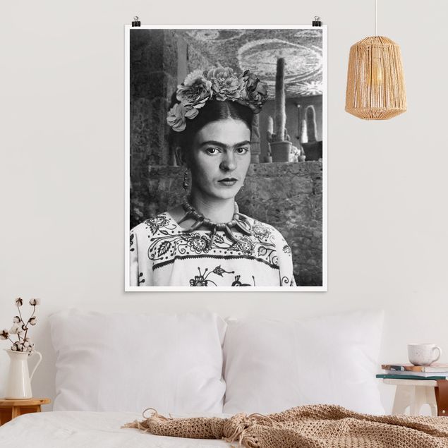 Canvas art Frida Kahlo Photograph Portrait With Cacti