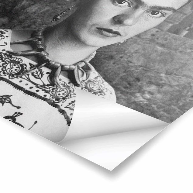 Poster print Frida Kahlo Photograph Portrait With Cacti