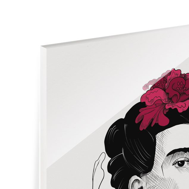 Canvas Art Frida Kahlo Portrait With Flowers