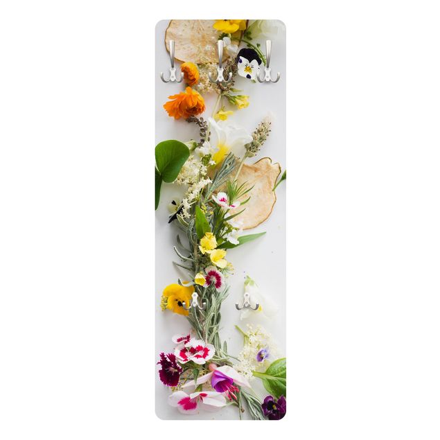 Wall coat rack Fresh Herbs With Edible Flowers