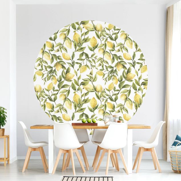Wallpapers modern Fruity Lemons With Leaves