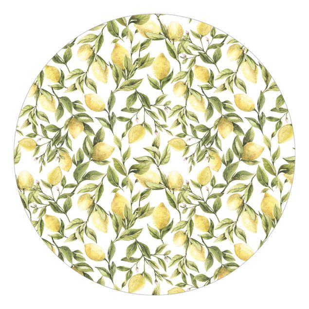 Wallpapers yellow Fruity Lemons With Leaves