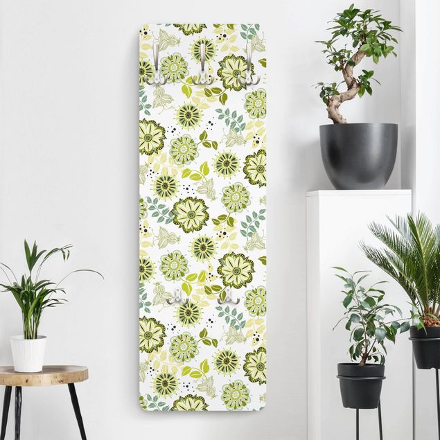 Wall mounted coat rack flower Spring Flowers In The Park