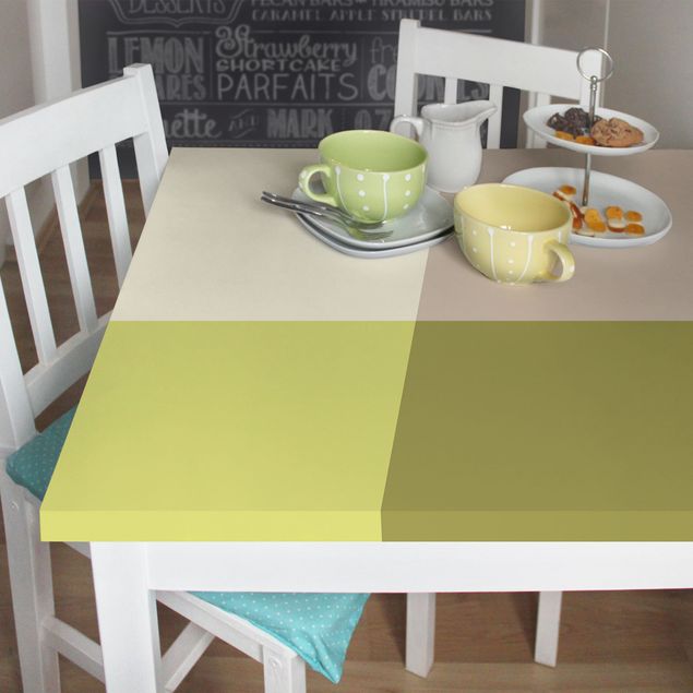 Adhesive films for furniture green Spring Fresh Squares - Cashmere Macchiato Pastel Green Bamboo