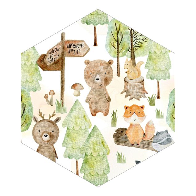 Uta Naumann Fox And Bear With Trees