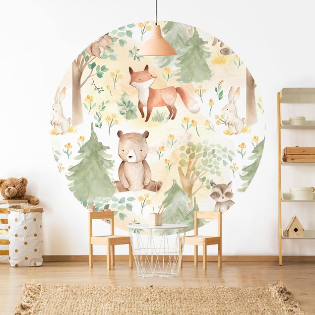 Nursery decoration Fox And Hare With Trees