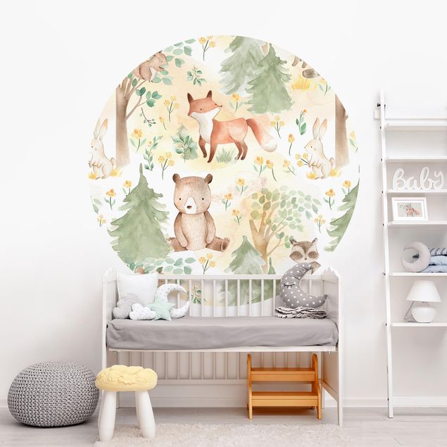 Wallpapers animals Fox And Hare With Trees