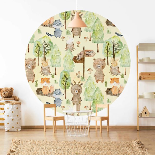 Wallpapers animals Fox Forest Adventure Illustration