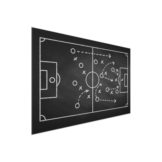 Modern art prints Football Strategy On Blackboard
