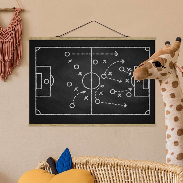 Nursery decoration Football Strategy On Blackboard