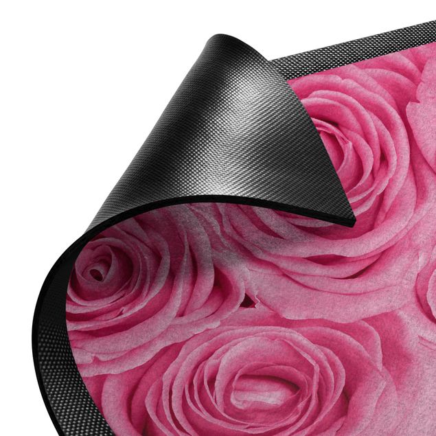 Flower doormats Bed of pink roses