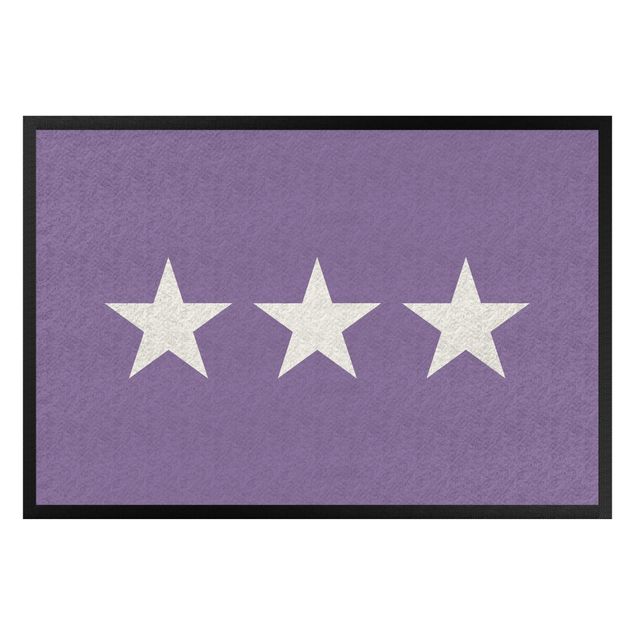 Doormats star Three Stars Lilac