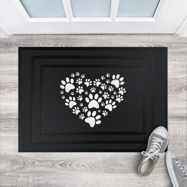 Dog doormat Heart For Four Paws