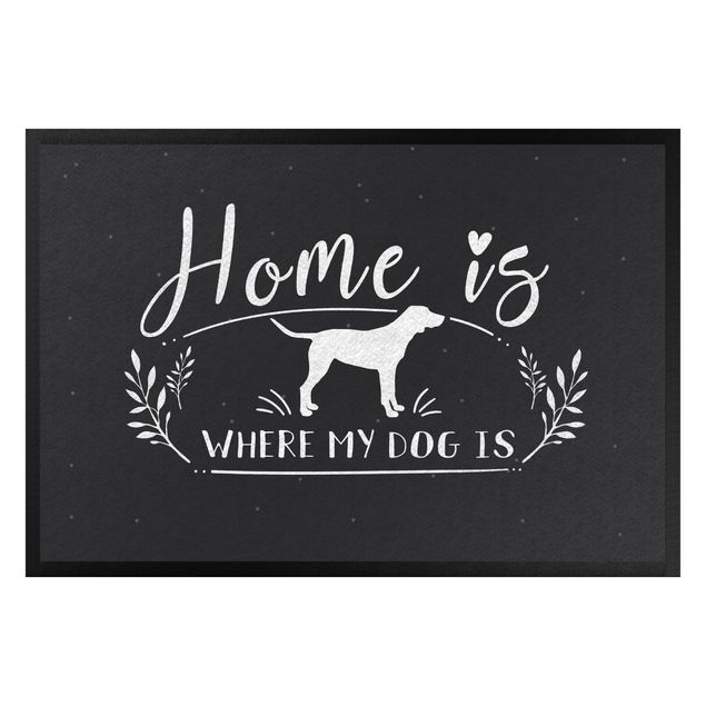 Funny welcome mats Home Is Where My Dog ​​Is