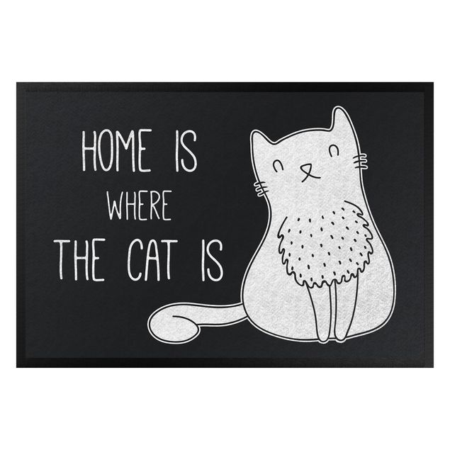 Doormats funny Home Is Where The Cat Is Ii