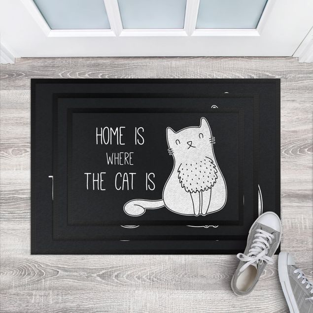 Welcome mat Home Is Where The Cat Is Ii
