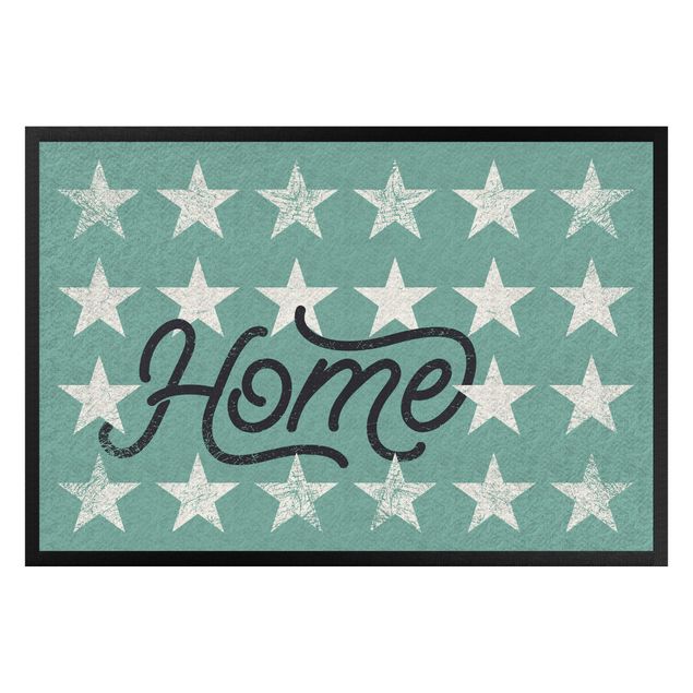 Doormats funny Home Stars Turquoise