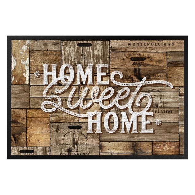 Funny front door mats Home sweet Home Wooden Panel