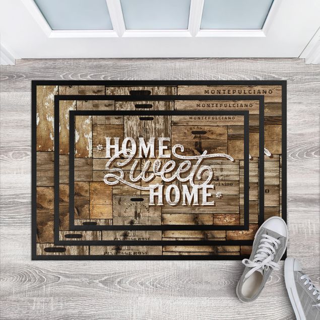 Doormat quotes sayings Home sweet Home Wooden Panel
