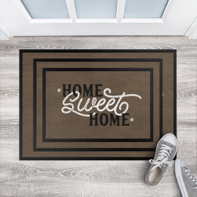 Welcome mat Home sweet Home shabby Brown