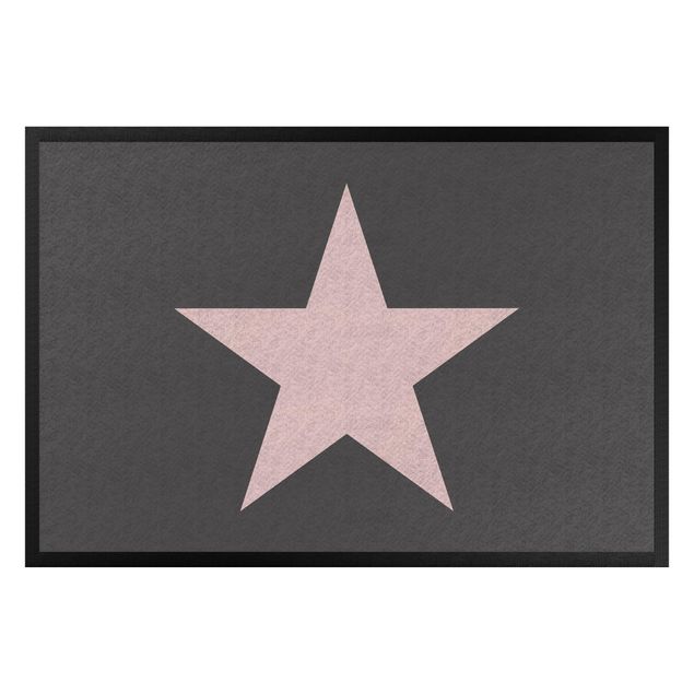 Doormats star Star In Anthracite Rosé