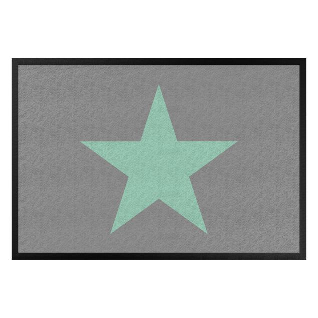Doormats star Star In Grey Mint