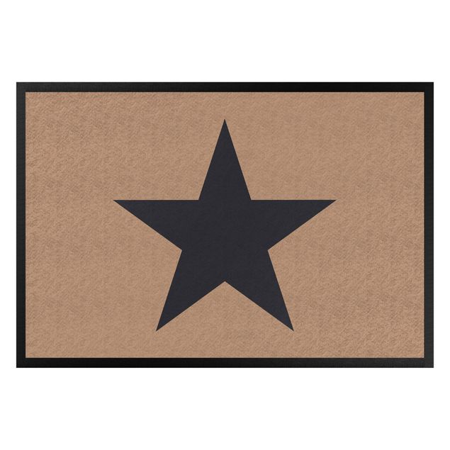 Doormats star Star Dark Grey Khaki