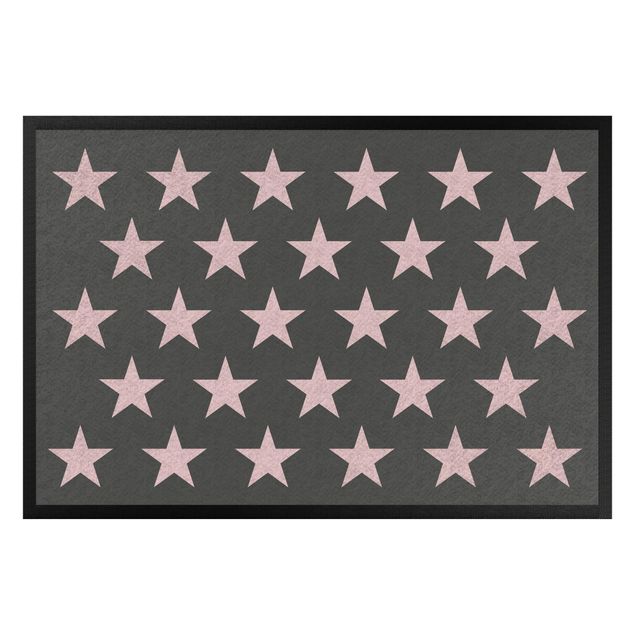 Doormats star Stars Staggered Anthracite Rosé