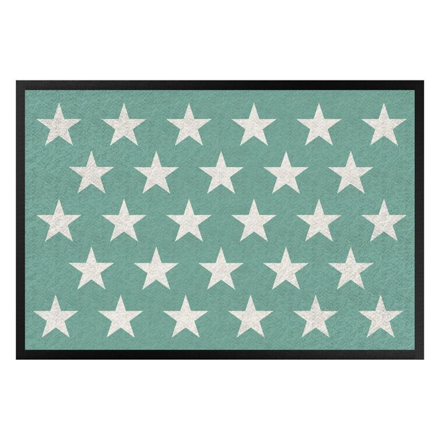 Doormats star Stars Staggered Turquoise