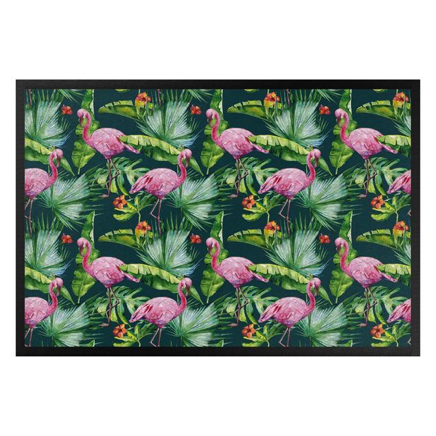 Modern rugs Tropical Flamingo pattern