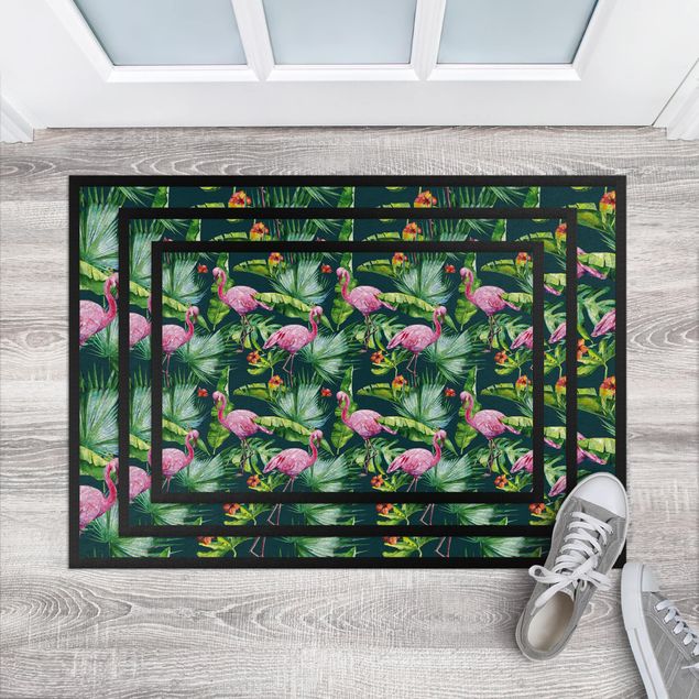 Floral rugs Tropical Flamingo pattern