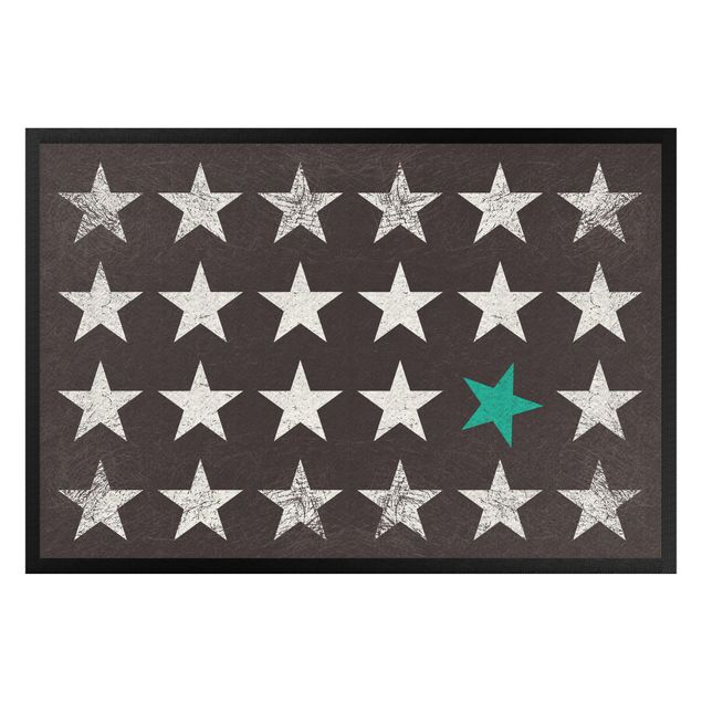 Doormats star Turquoise Star