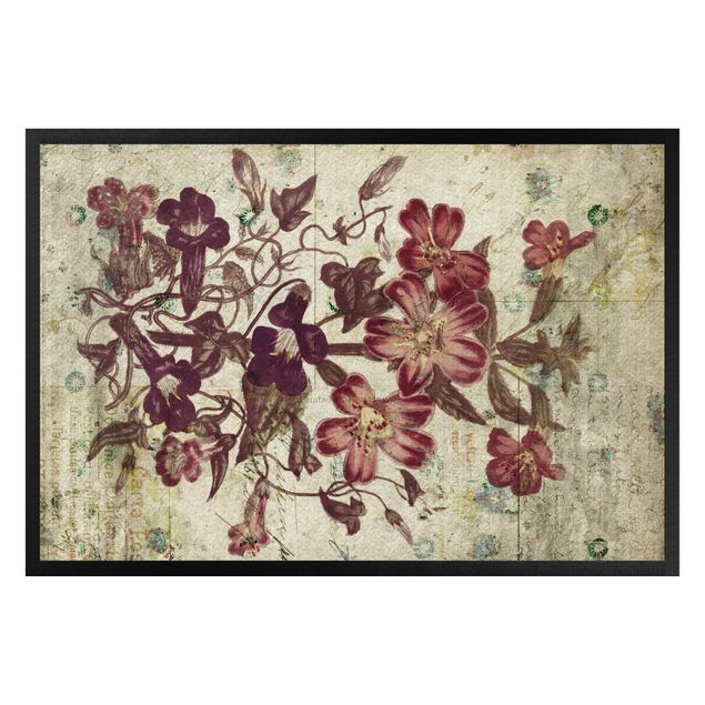 Flower doormats Vintage Plant Drawing