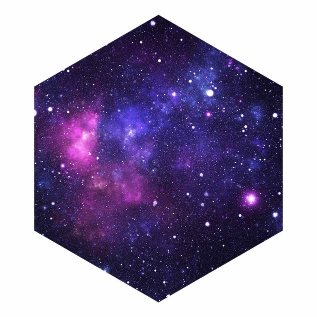 Self-adhesive hexagonal pattern wallpaper - Galaxy