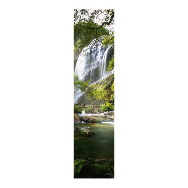 Sliding panel curtains landscape Mountain Stream