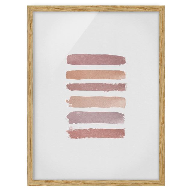Pink art canvas Shades of Pink Stripes